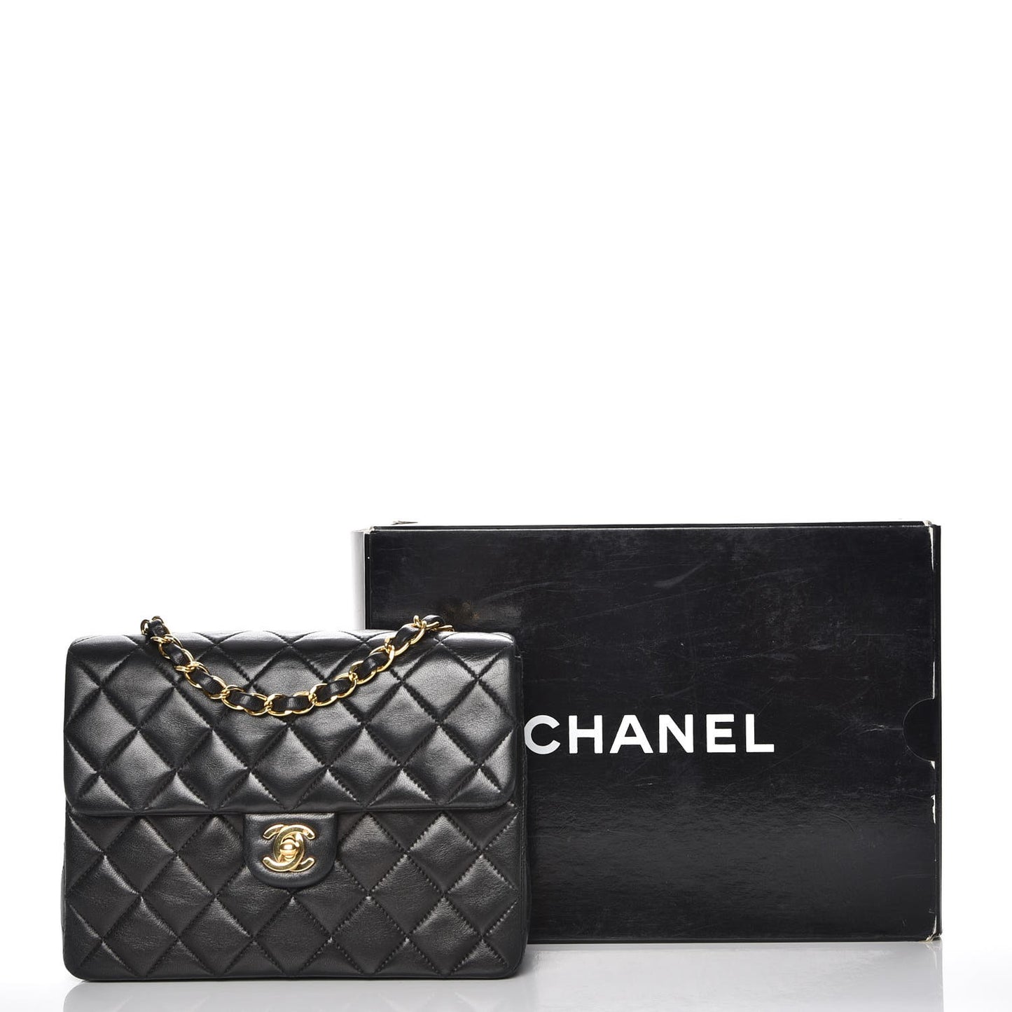 Lambskin Quilted Small Flap Black