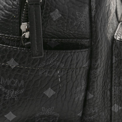 MCM Visetos Medium Stark Logo Stripe Backpack Black 12 of 13