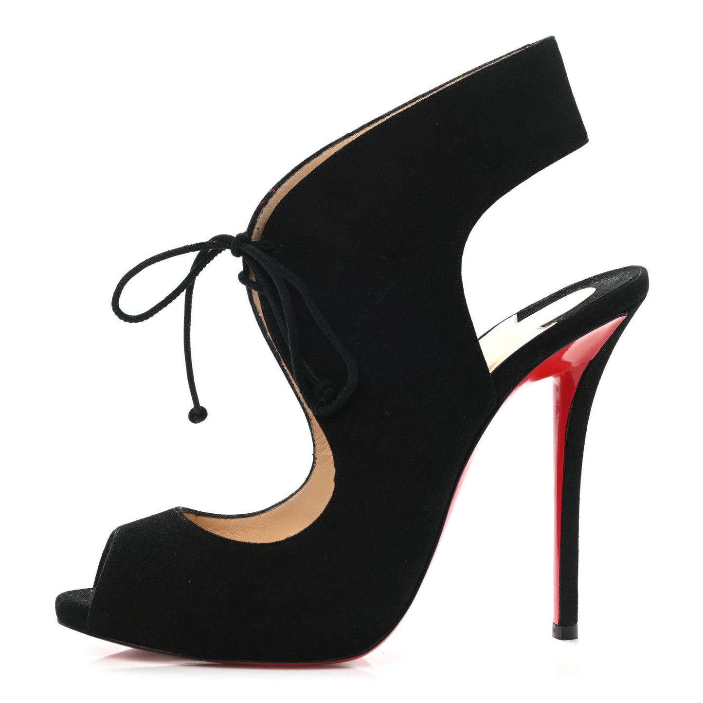 Suede Allegra 120 Peep Toe Pump 41 Black