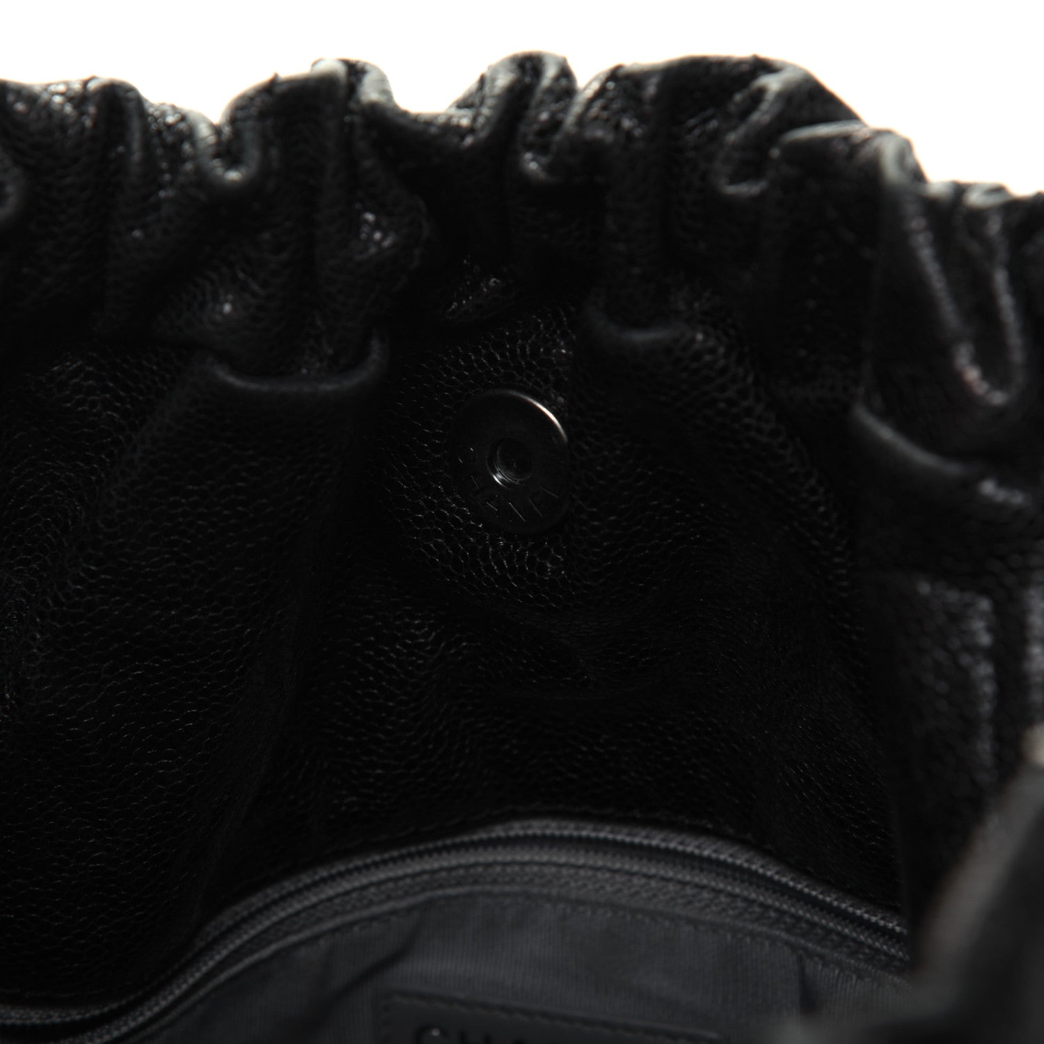 Chanel Distressed Glazed Caviar Quilted Large Elastic Tote Black 10 of 14