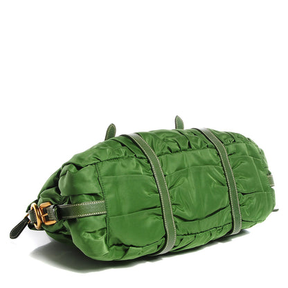 Prada Tessuto Nylon Gaufre Shopping Satchel Green 4 of 8