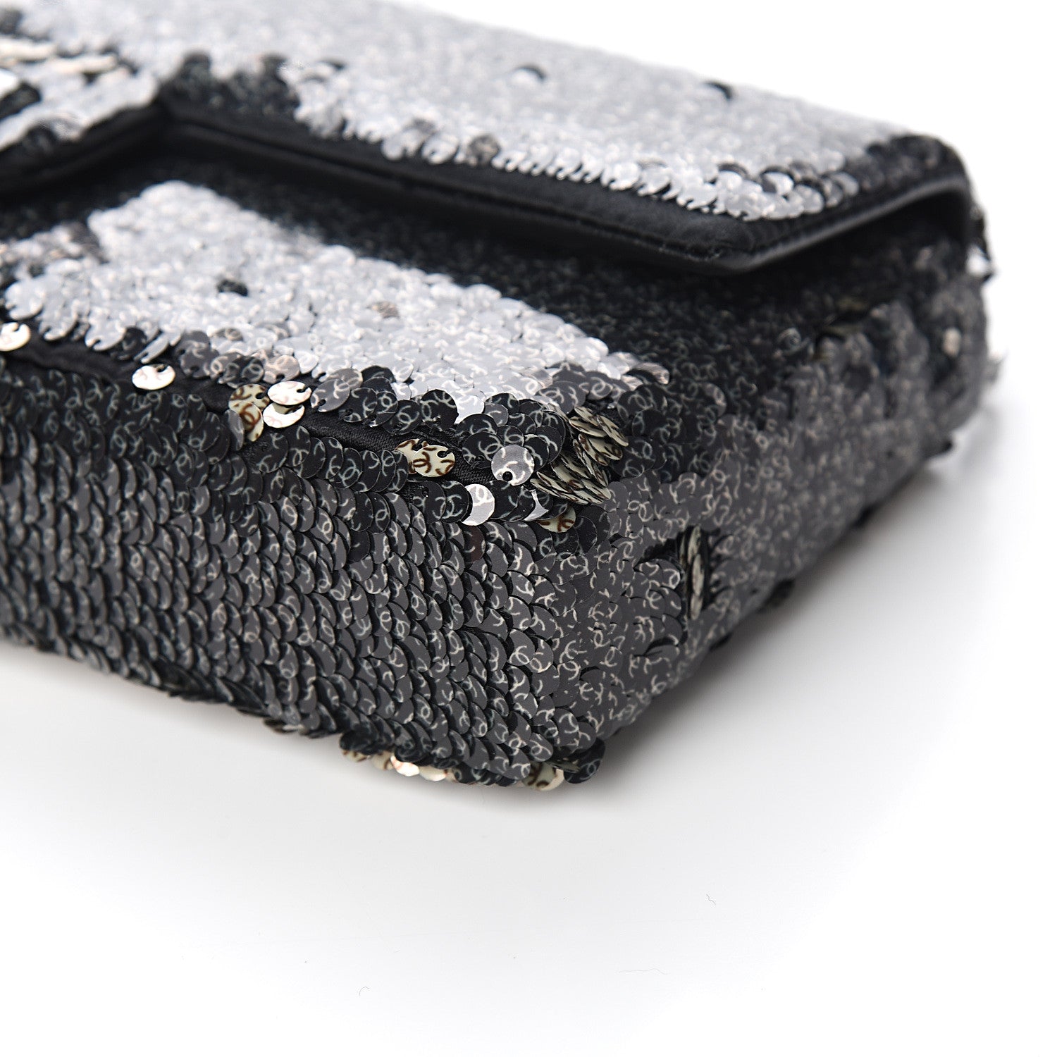 Chanel Sequin Mini Flap Beige Black 8 of 10