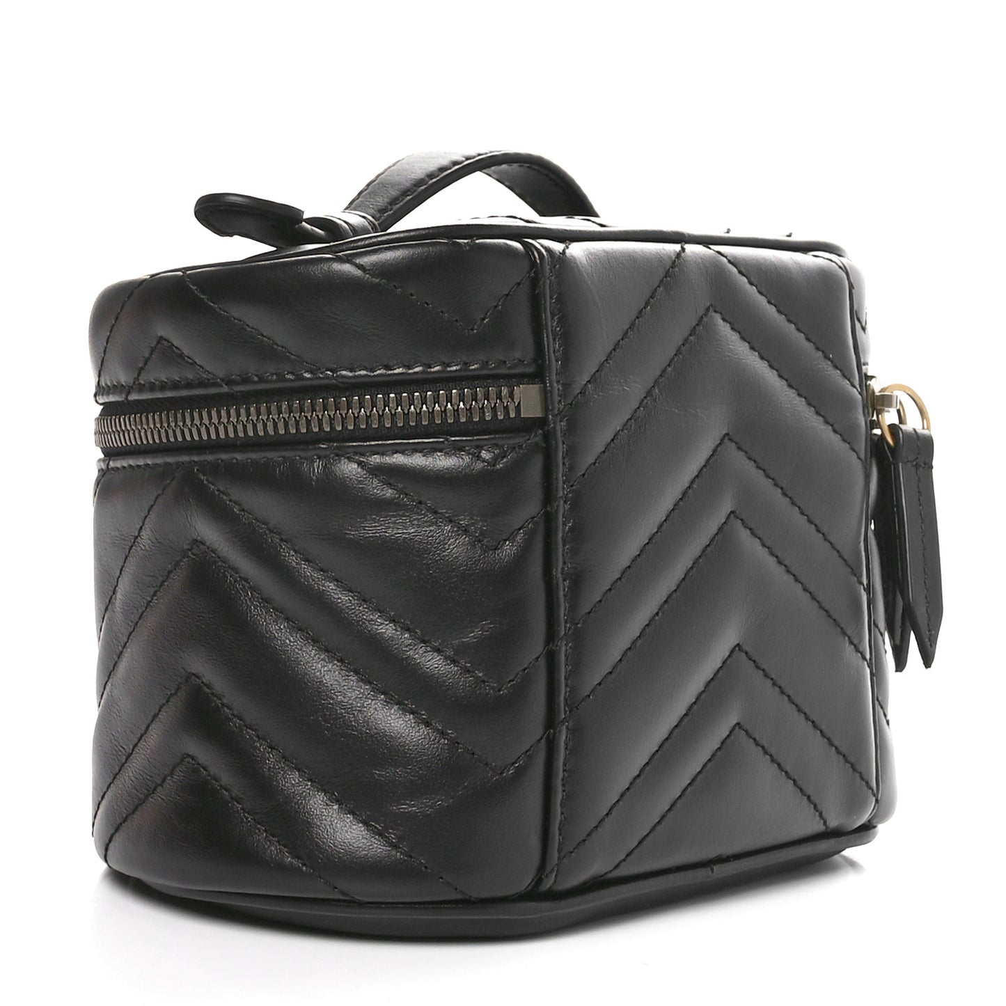 Calfskin Matelasse GG Marmont Vanity Cosmetic Case Black