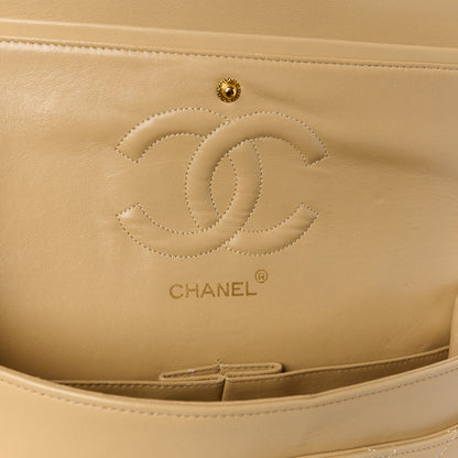 Chanel Lambskin Quilted Medium Double Flap Beige 6 of 12