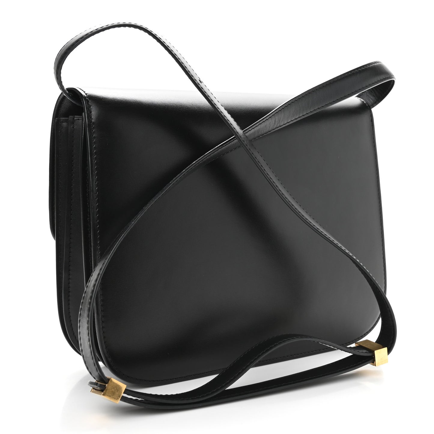 Box Calfskin Medium Classic Box Flap Bag Black
