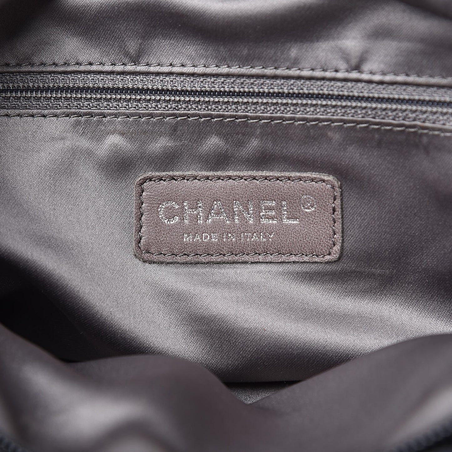 Lambskin Quilted Hidden Chain Bowler Black
