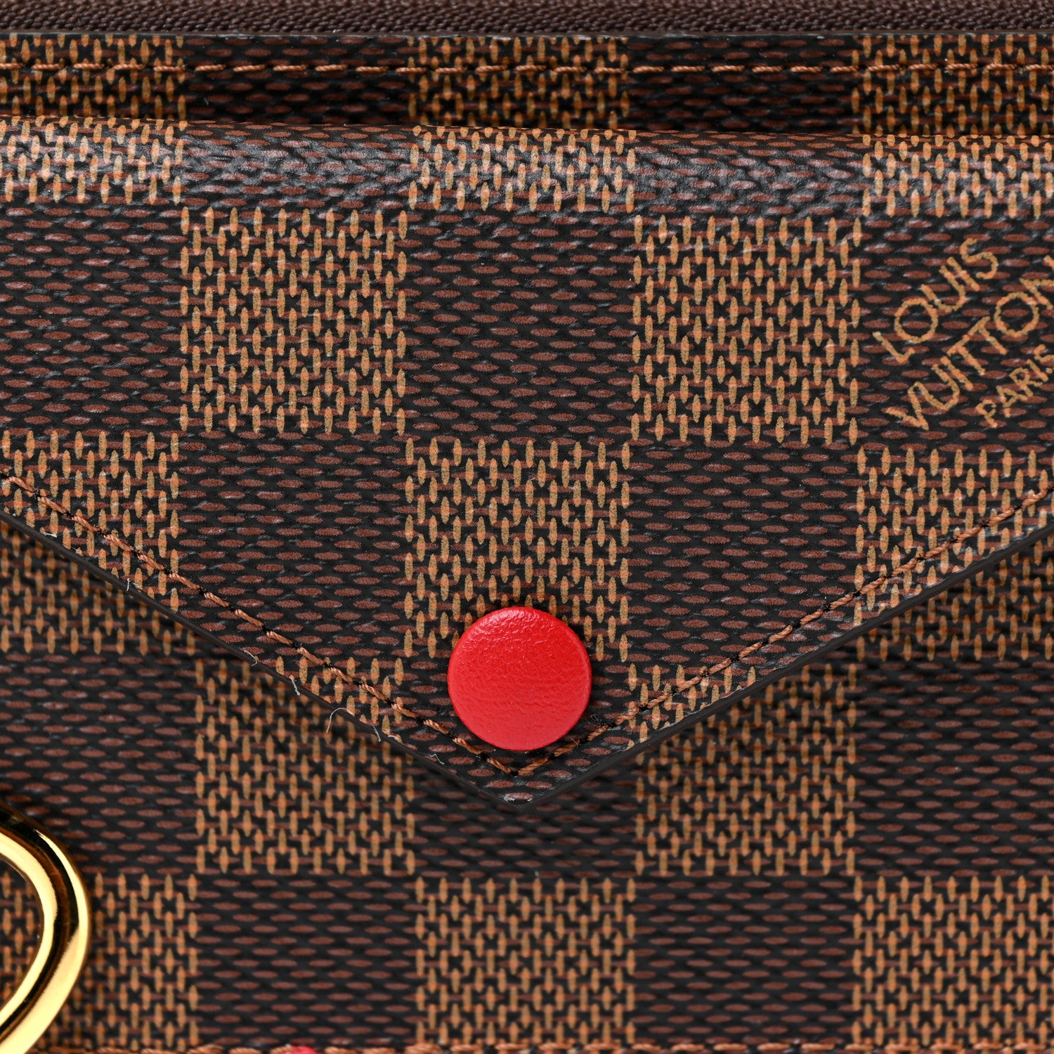 Louis Vuitton Damier Ebene Recto Verso Card Holder Red 7 of 10