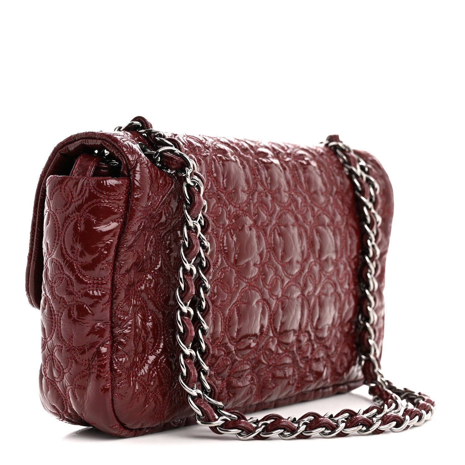 Chanel Vinyl Rock In Moscow Single Flap Dark Red 3 of 11
