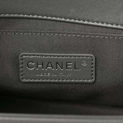 Chanel Lambskin Quilted Medium Boy Flap Dark Grey 4 of 8