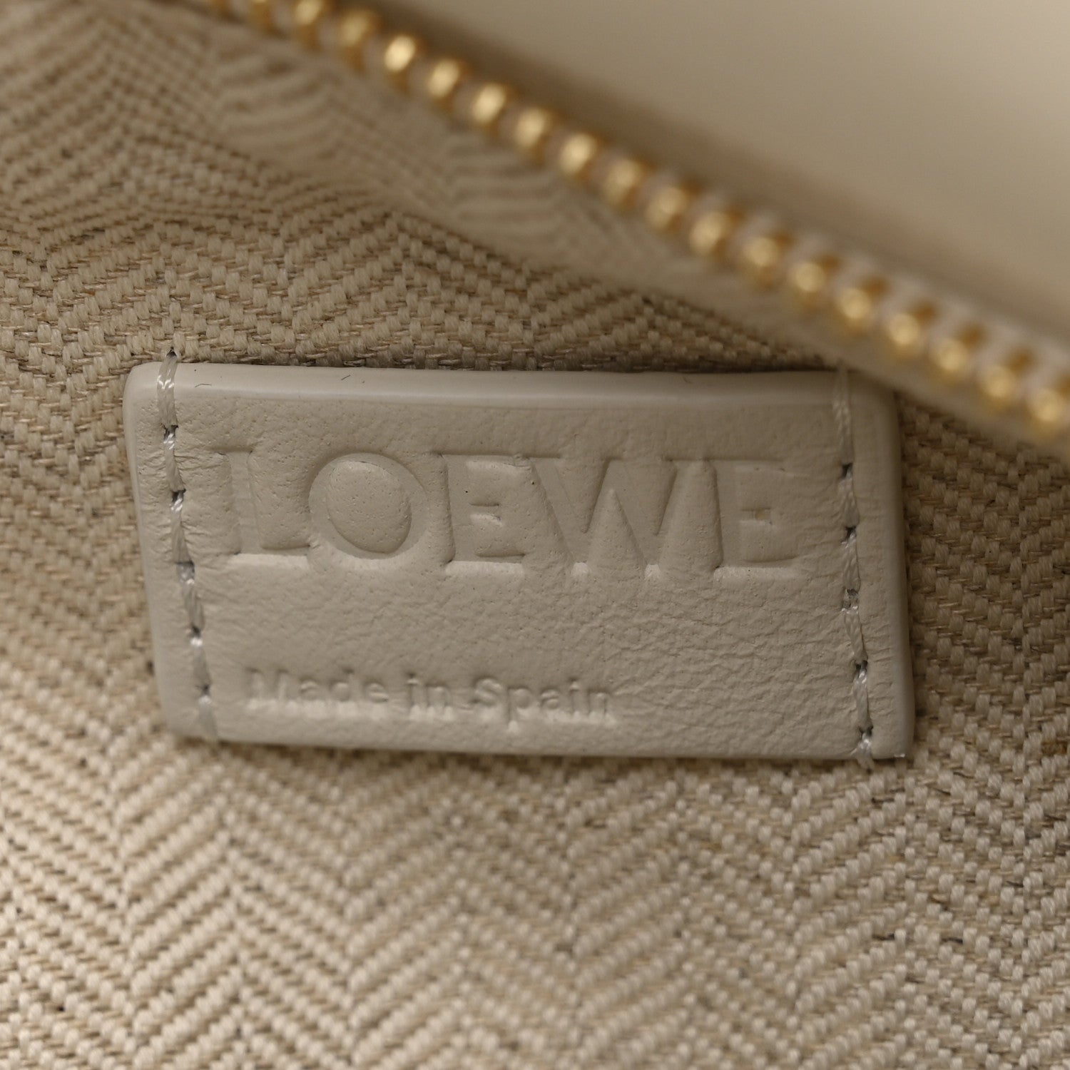 Loewe Classic Calfskin Small Puzzle Edge Bag Soft White Paper Craft 6 of 11