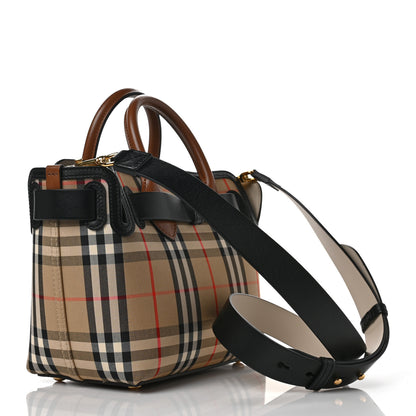 Burberry Calfskin Vintage Check Triple Stud Mini Belt Bag Archive Beige 3 of 9