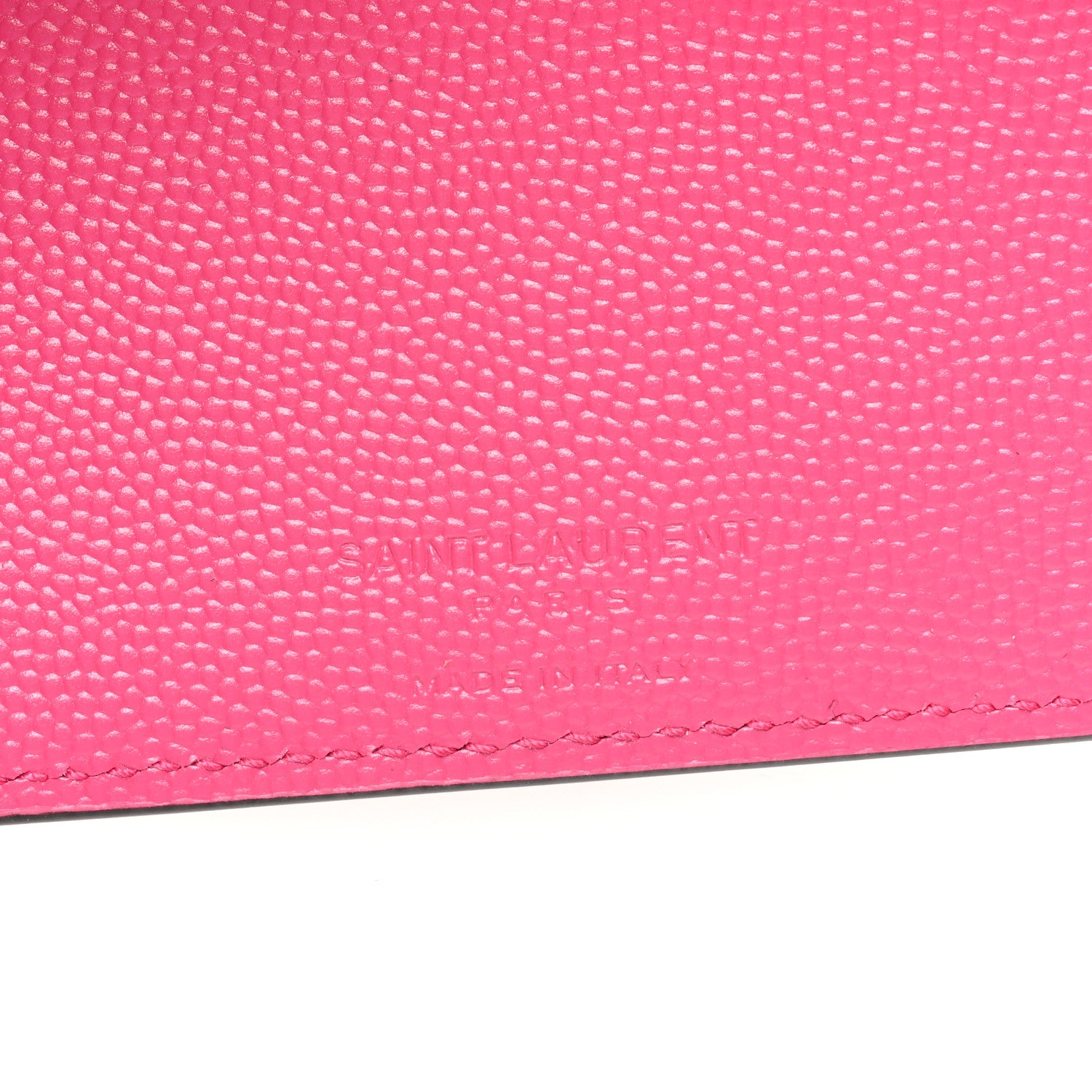 Saint Laurent Grain De Poudre Portefeuille Bi-Fold Wallet Fuchsia 6 of 6