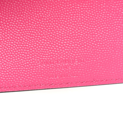 Saint Laurent Grain De Poudre Portefeuille Bi-Fold Wallet Fuchsia 6 of 6