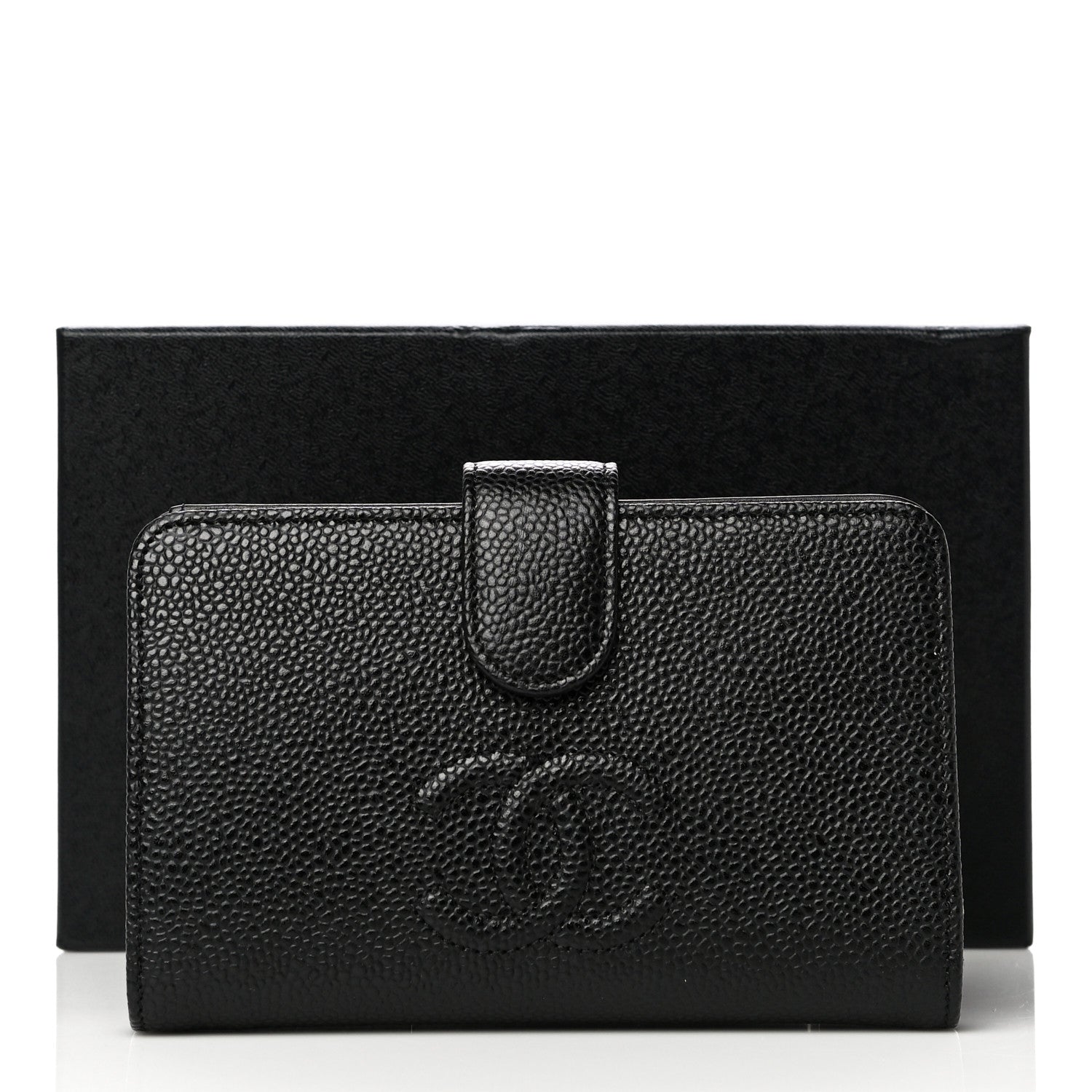 Chanel Caviar Timeless CC Zipped Pocket Wallet Black 11 of 11
