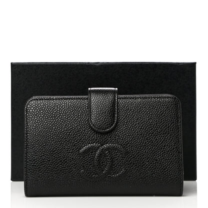 Chanel Caviar Timeless CC Zipped Pocket Wallet Black 11 of 11