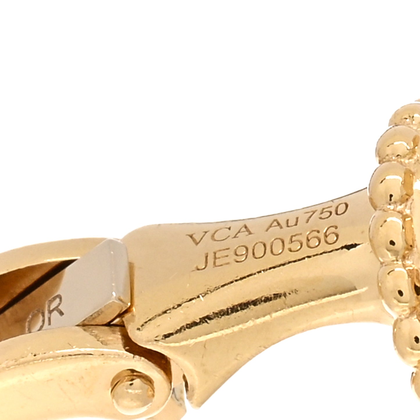 18K Yellow Gold Diamond Vintage Alhambra Earrings
