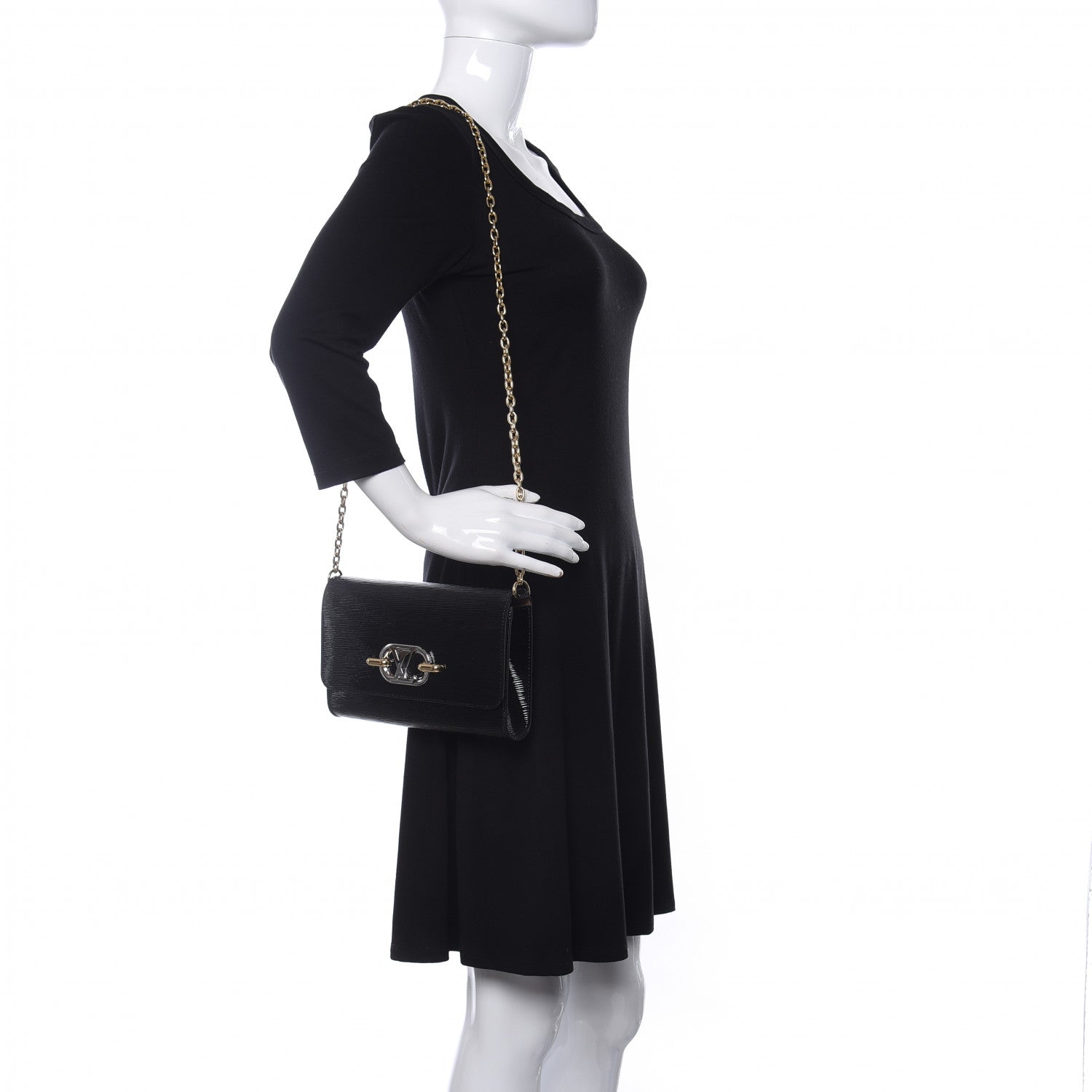 Louis Vuitton Electric Epi Pochette Evening Clutch Black 2 of 9