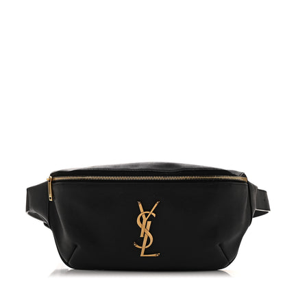 Saint Laurent Grain De Poudre Monogram Belt Bag Black 1 of 13