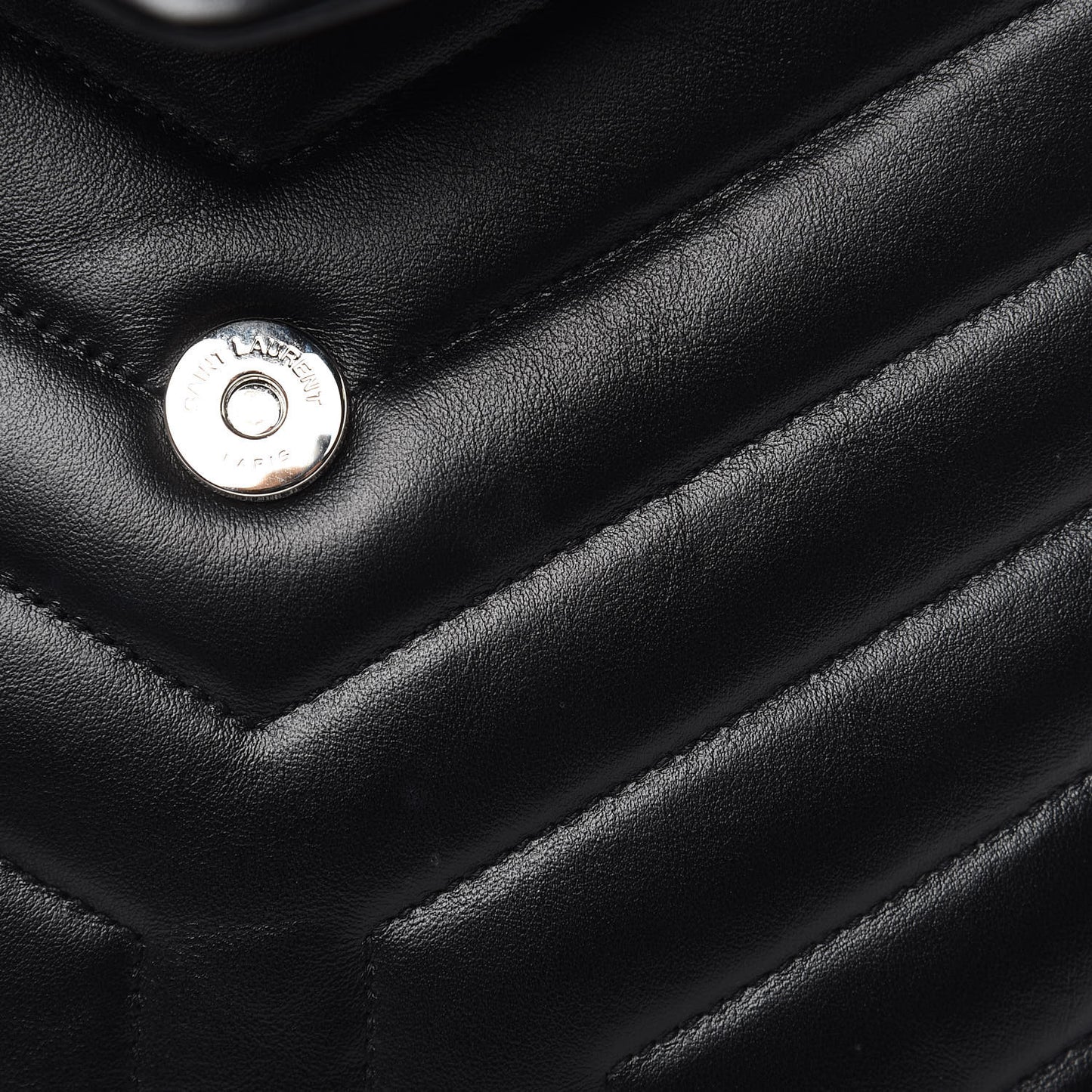 Calfskin Y Quilted Monogram Medium Loulou Satchel Black