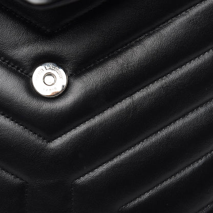 Saint Laurent Calfskin Y Quilted Monogram Medium Loulou Satchel Black 10 of 12