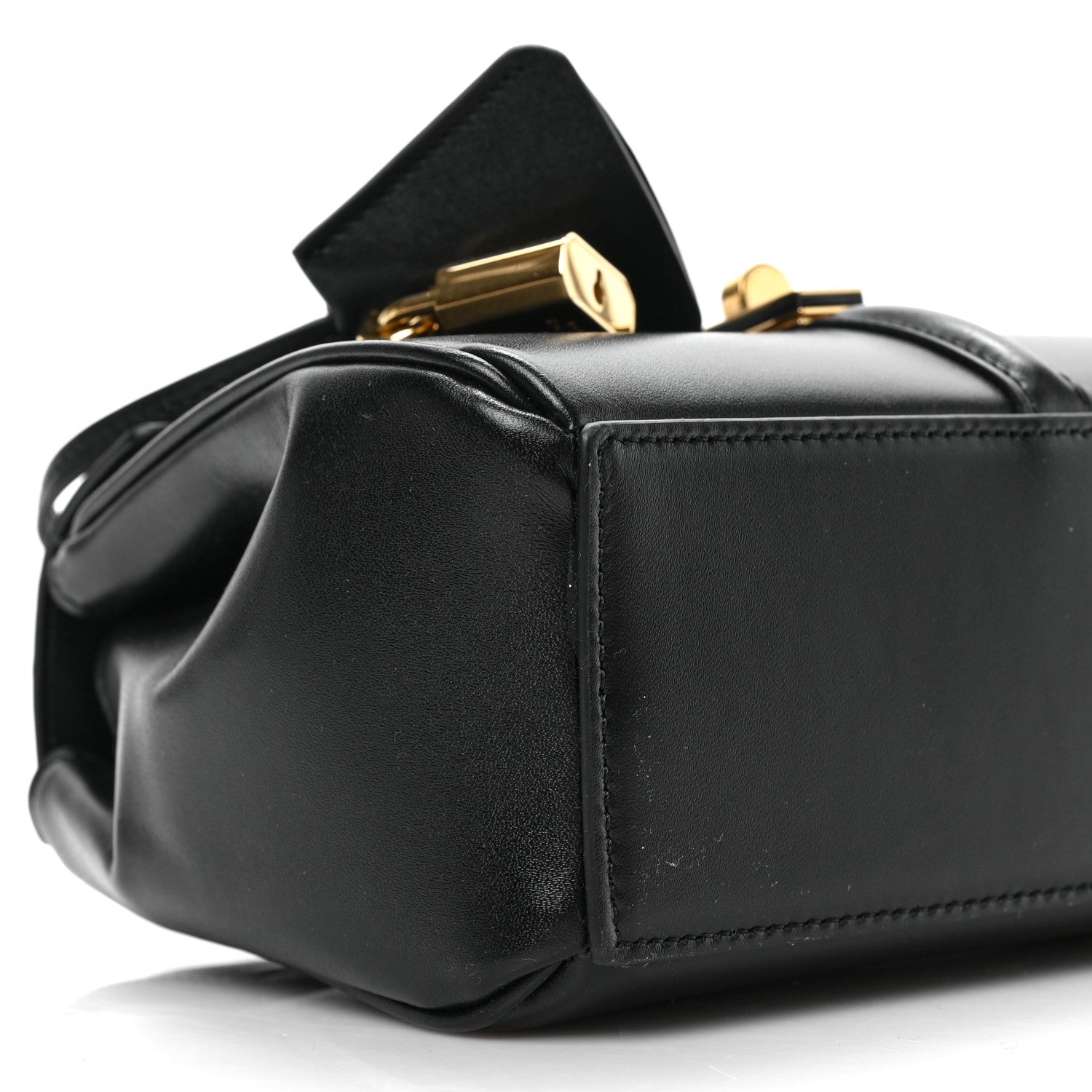 Celine Satinated Calfskin Mini 16 Top Handle Bag Black 8 of 9