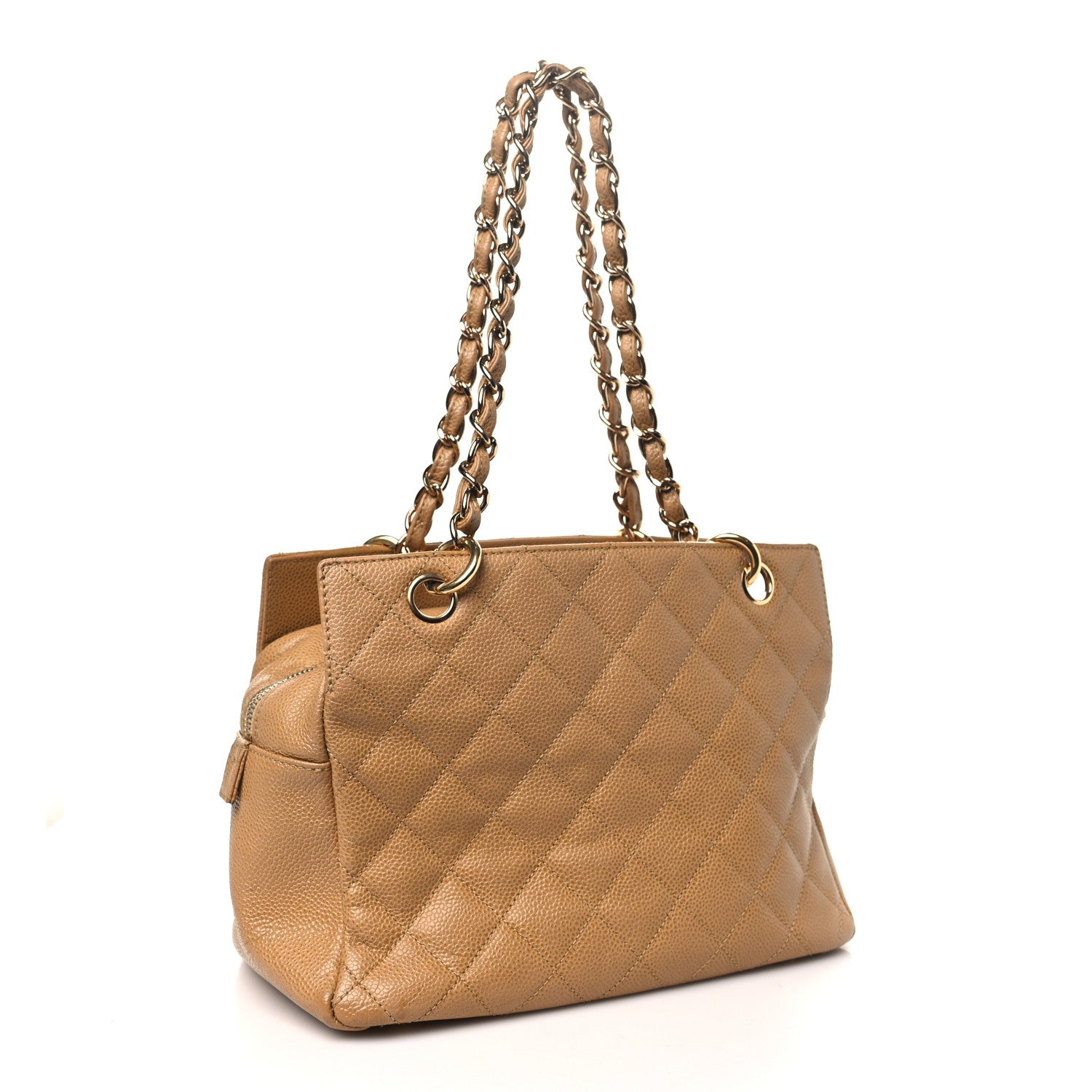 Chanel Caviar Quilted Petit Timeless Tote PTT Dark Beige 3 of 10