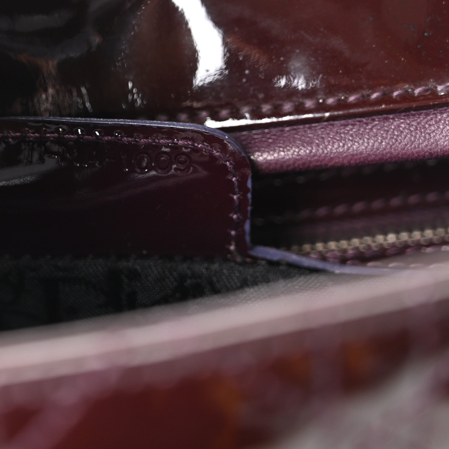 Christian Dior Patent Cannage Large Lady Dior Burgundy 7 of 10