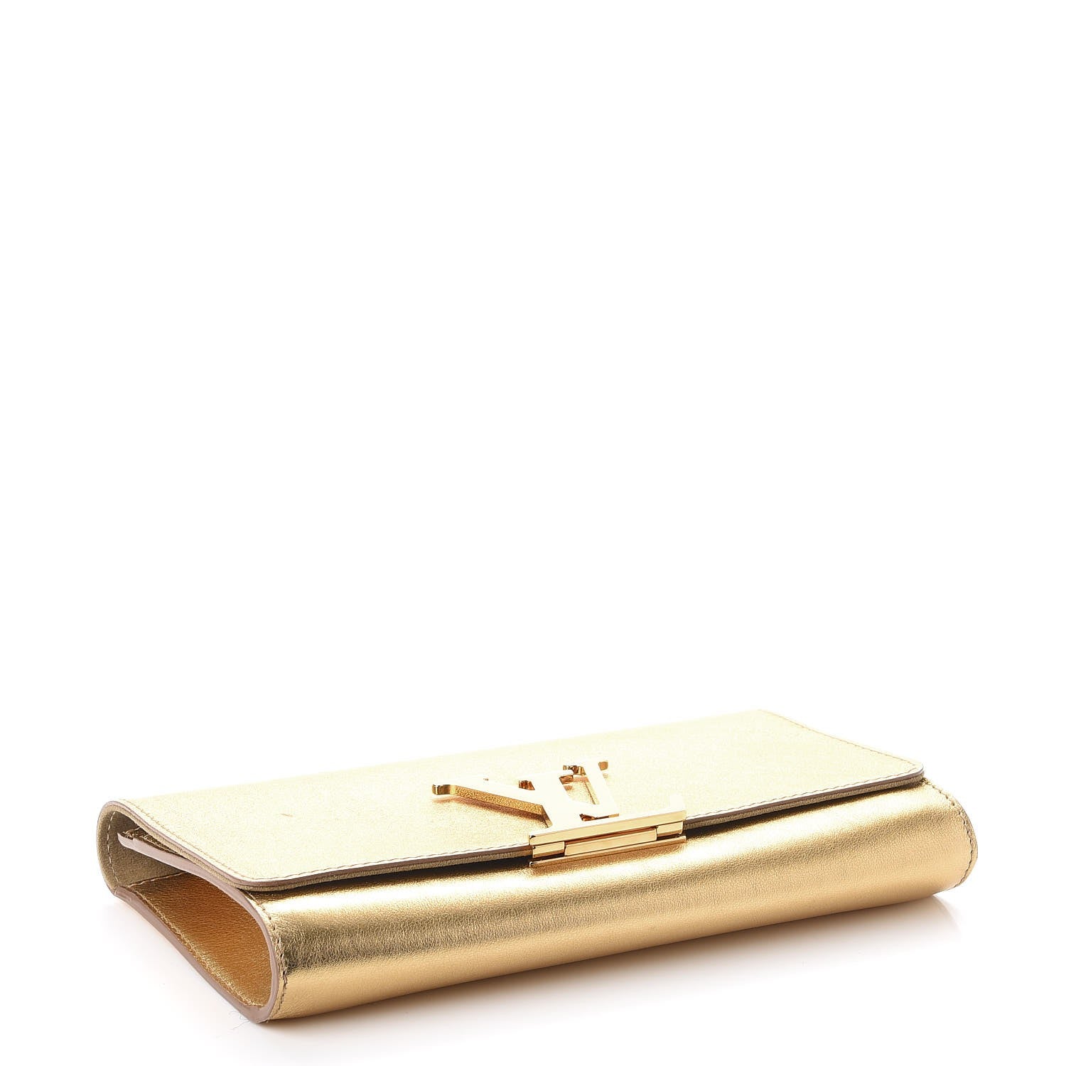 Louis Vuitton Calfskin Neo Sobe Louise EW Clutch Gold 4 of 9