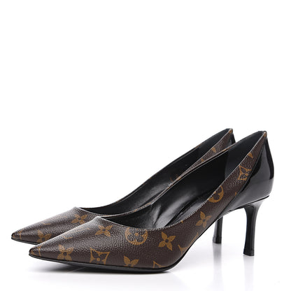 Louis Vuitton Monogram Cherie Pumps 38 Black 3 of 8