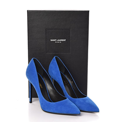 Saint Laurent Suede Classic Paris 105 Escarpin Pumps 36 Elettrico 8 of 8