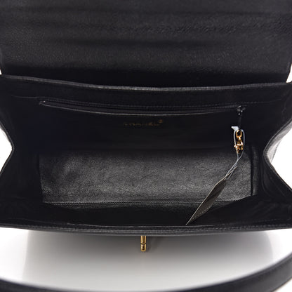 Chanel Caviar Top Handle Flap Black 5 of 12