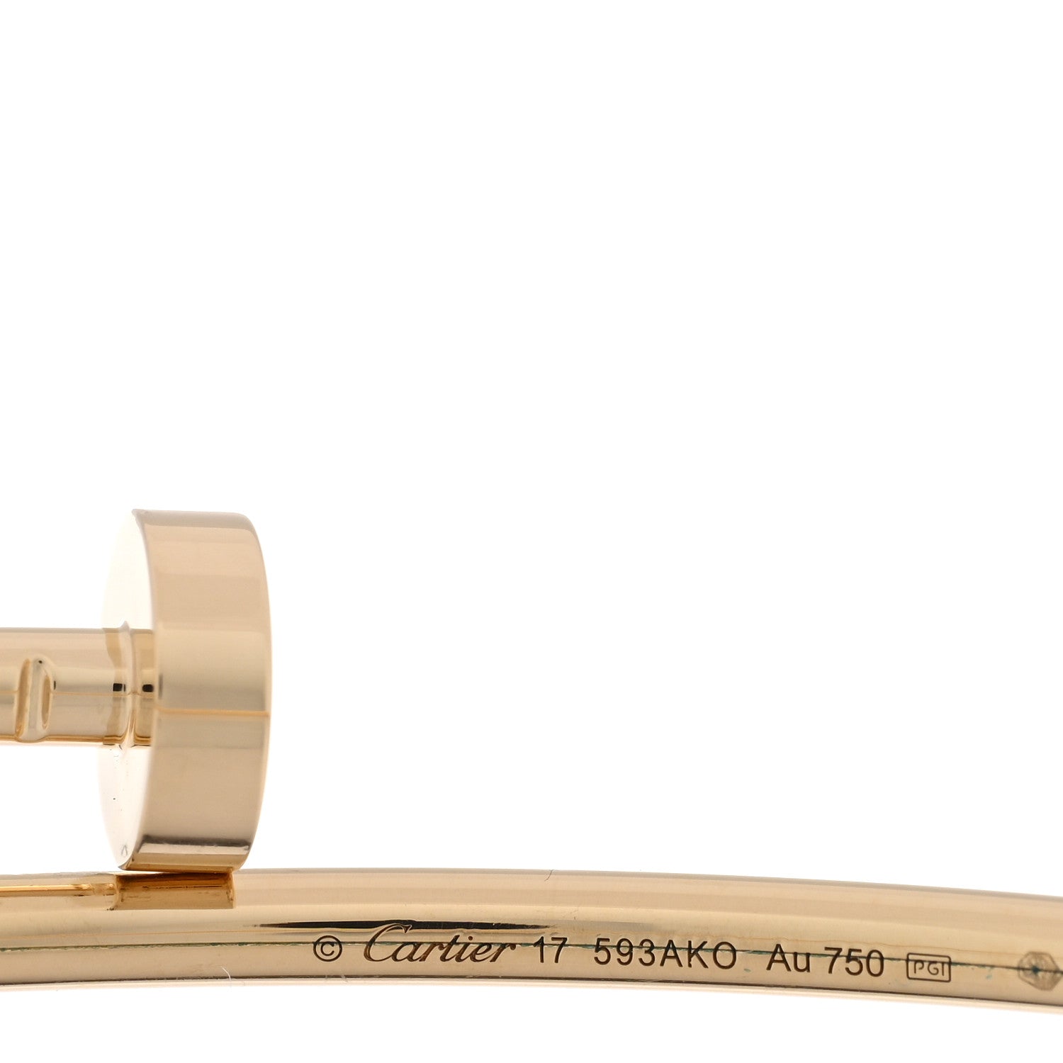 Cartier 18K Yellow Gold Small Juste Un Clou Bracelet 17 4 of 5