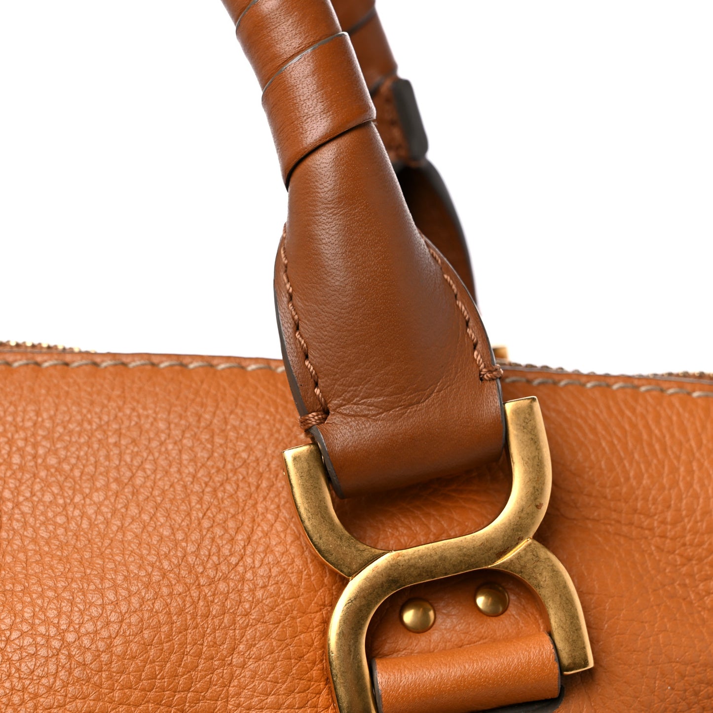 Calfskin Medium Marcie Satchel Brown Sugar