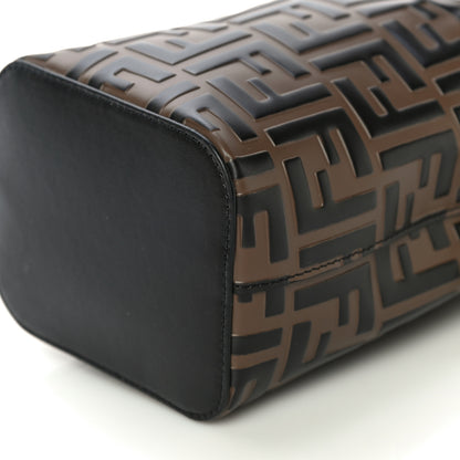 Fendi Vitello Liberty F is Fendi Bi-Color FF 1974 Embossed Mini Mon Tresor Bucket Bag Maya Black 10 of 10