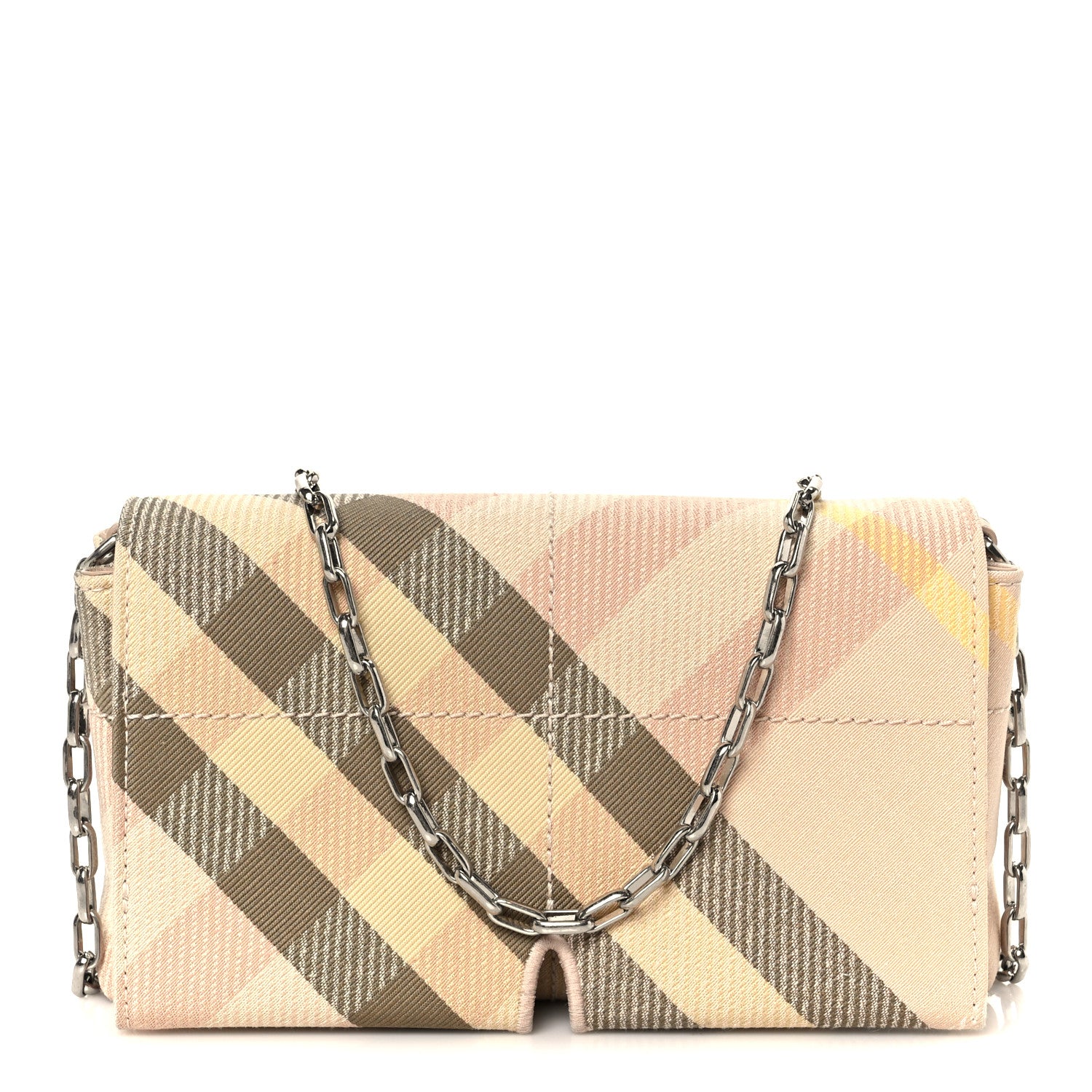 Burberry Jacquard Check Soft Snip Mini Chain Bag Teacup 1 of 10