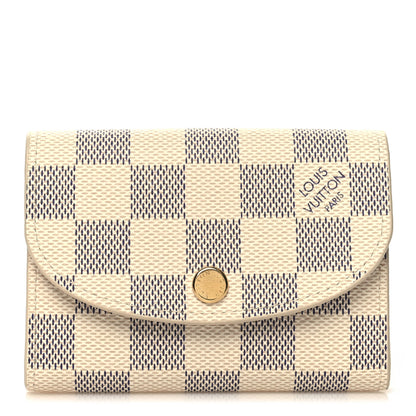 Louis Vuitton Damier Azur Rosalie Coin Purse Rose Ballerine 1 of 9