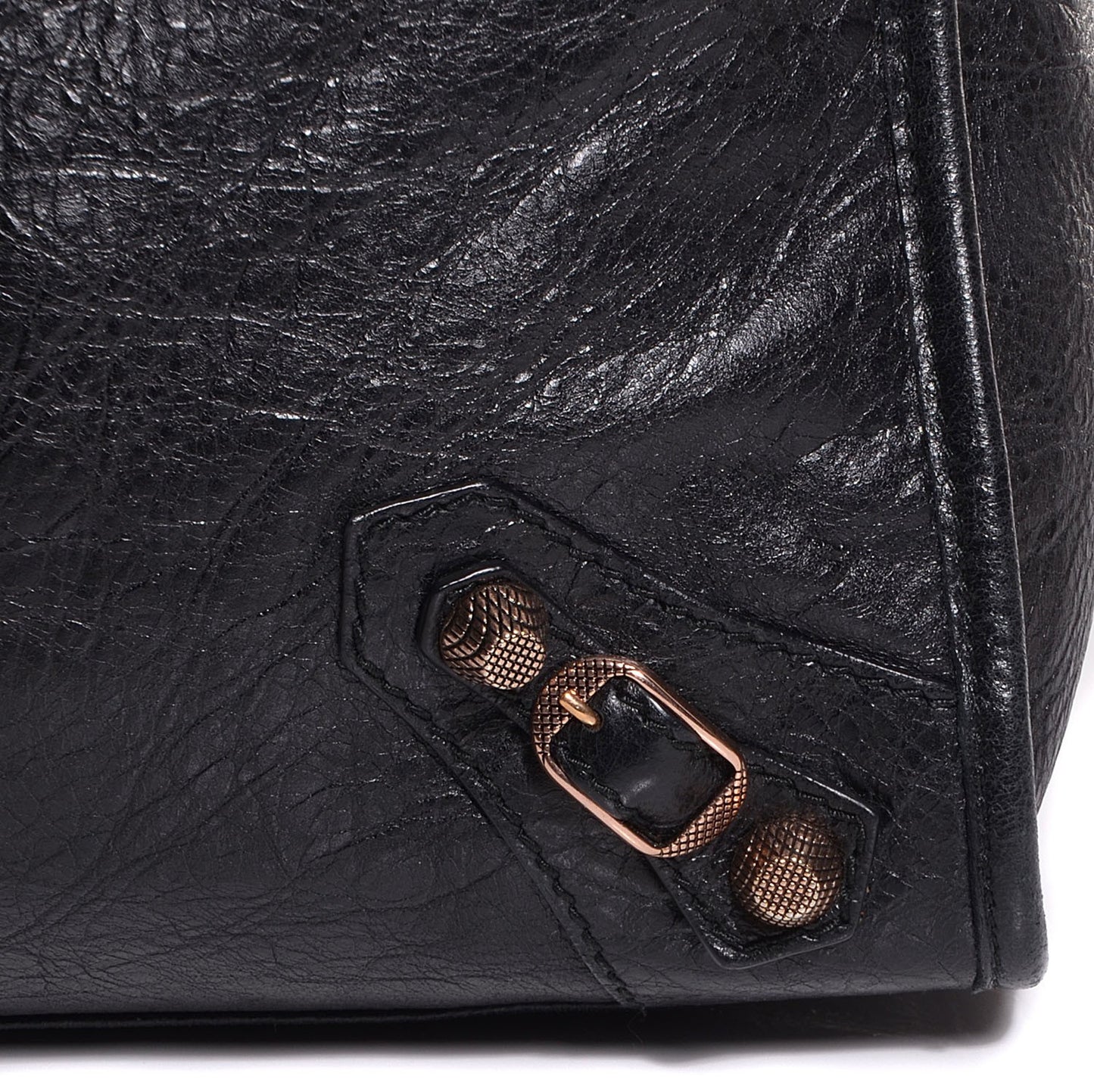 Agneau Giant 12 Rose Gold Hardware City Black