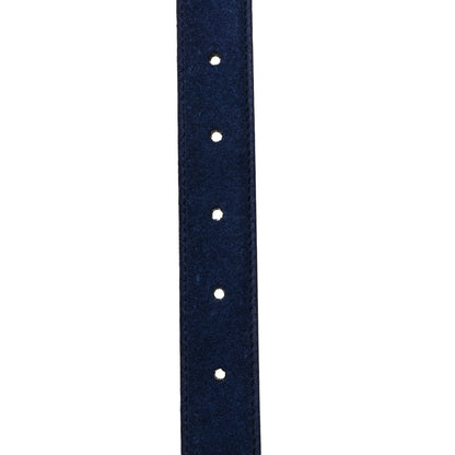 Gucci Suede Icaro G Cube 25mm Belt 95 38 Dark Navy 3 of 4