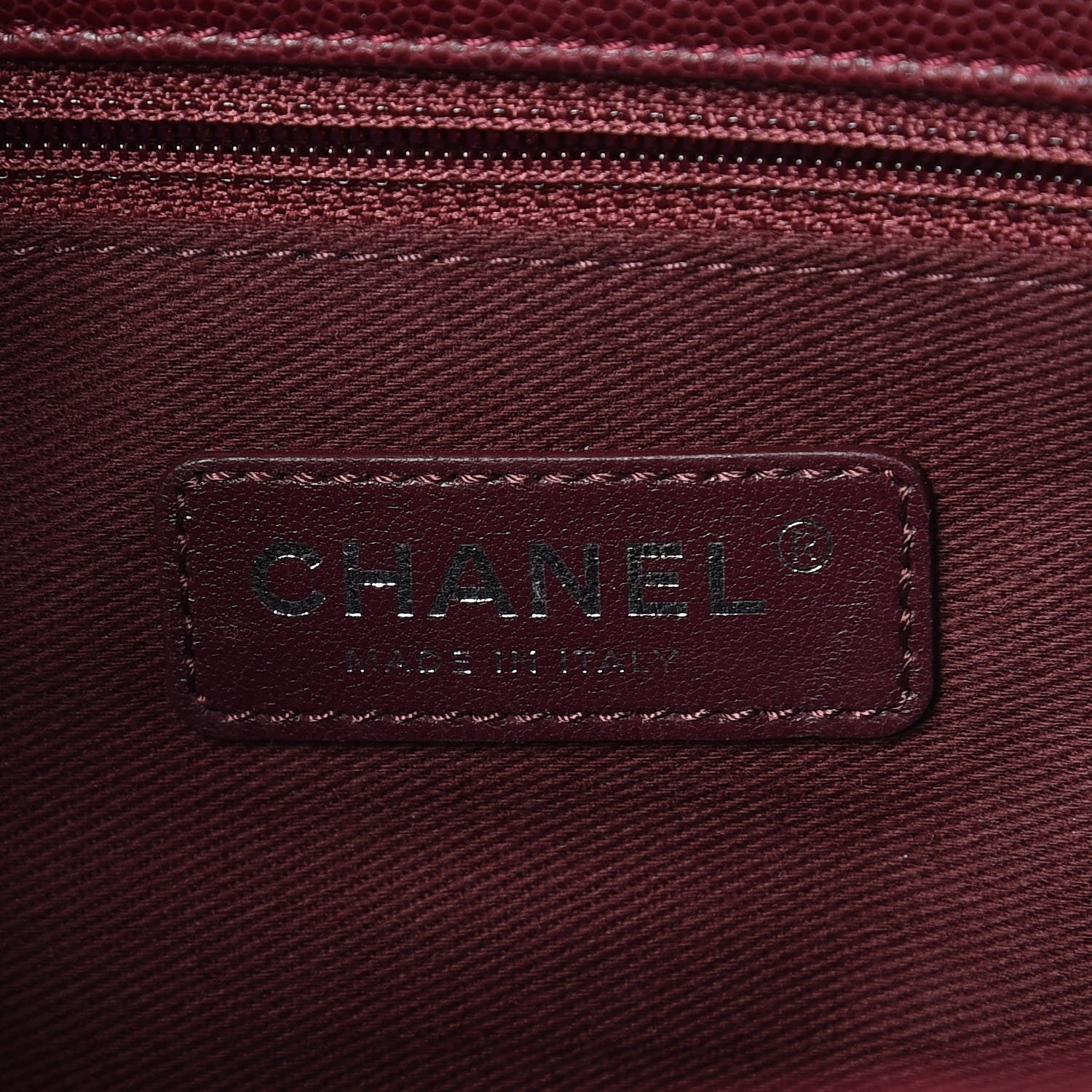 Chanel Caviar Quilted Medium Coco Handle Flap Burgundy 5 of 8