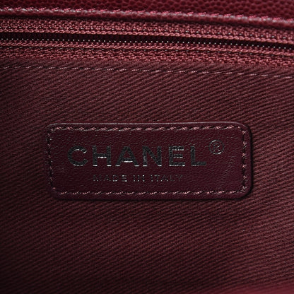 Chanel Caviar Quilted Medium Coco Handle Flap Burgundy 5 of 8