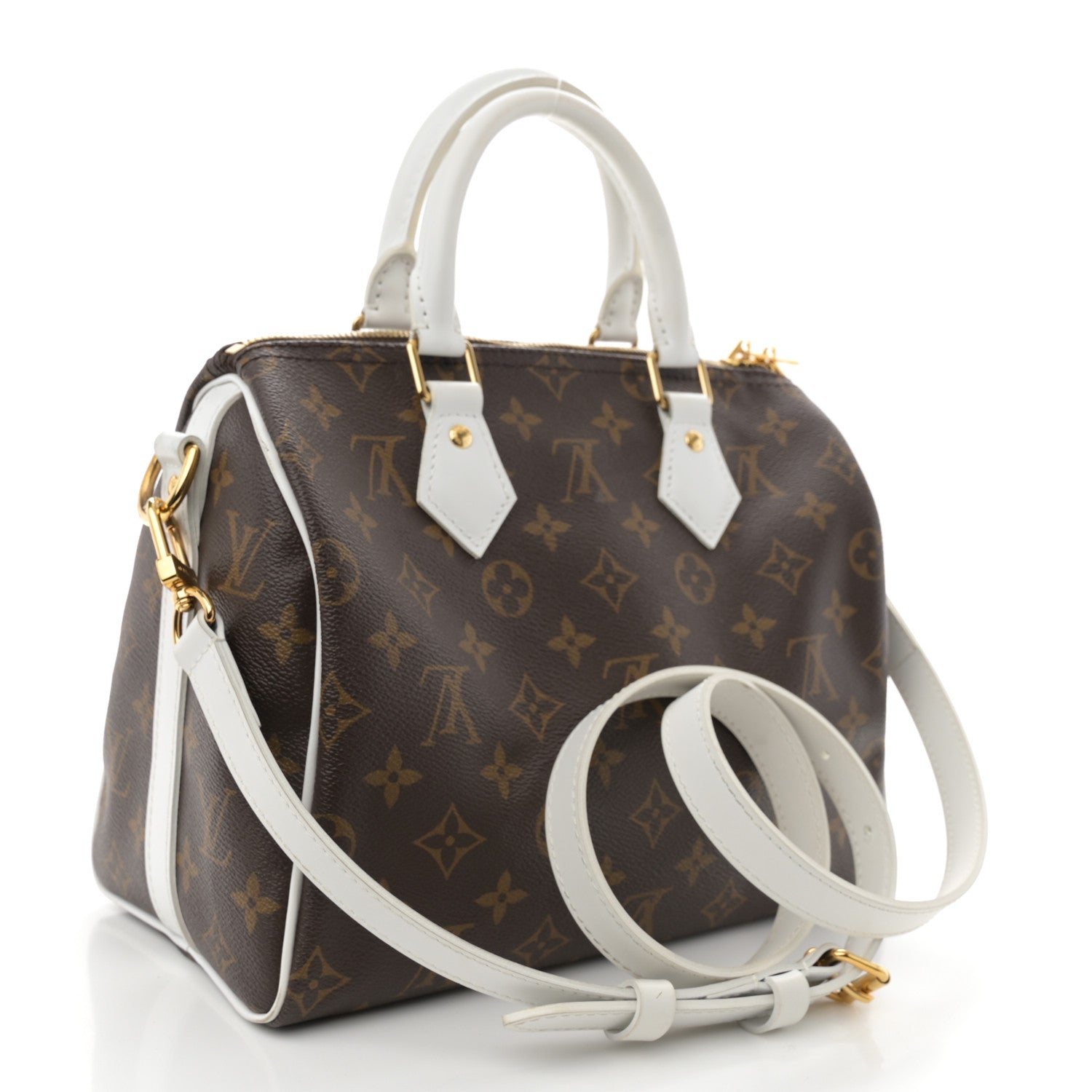 Louis Vuitton Monogram LV Match Speedy Bandouliere 25 White 3 of 12