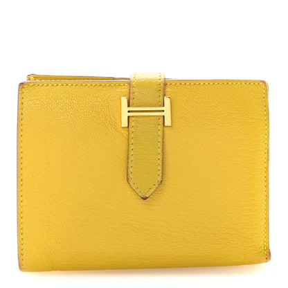 Hermes Chevre Mysore Bearn Compact Wallet Cumin 1 of 8