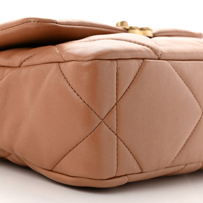 Chanel Lambskin Quilted Medium Chanel 19 Flap Brown 9 of 11