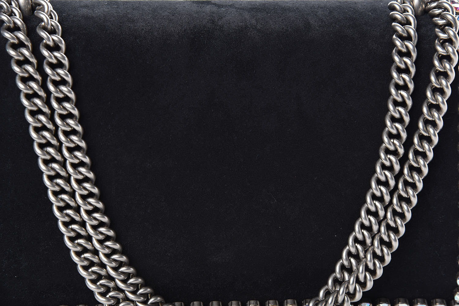 Gucci Suede Crystal Small Dionysus Shoulder Bag Black 12 of 14
