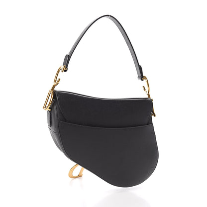 Christian Dior Grained Calfskin Saddle Bag Black 3 of 11