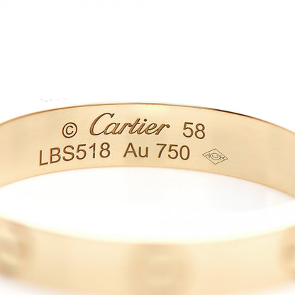 Cartier 18K Yellow Gold 3.5mm LOVE Wedding Band Ring 58 8.25 4 of 5