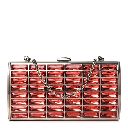 Judith Leiber Swarovski Crystal Minaudiere Clutch Pink 1 of 6