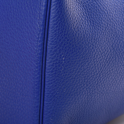 Hermes Taurillon Clemence Matte Alligator Picotin Lock Touch 22 MM Bleu Electrique 10 of 11
