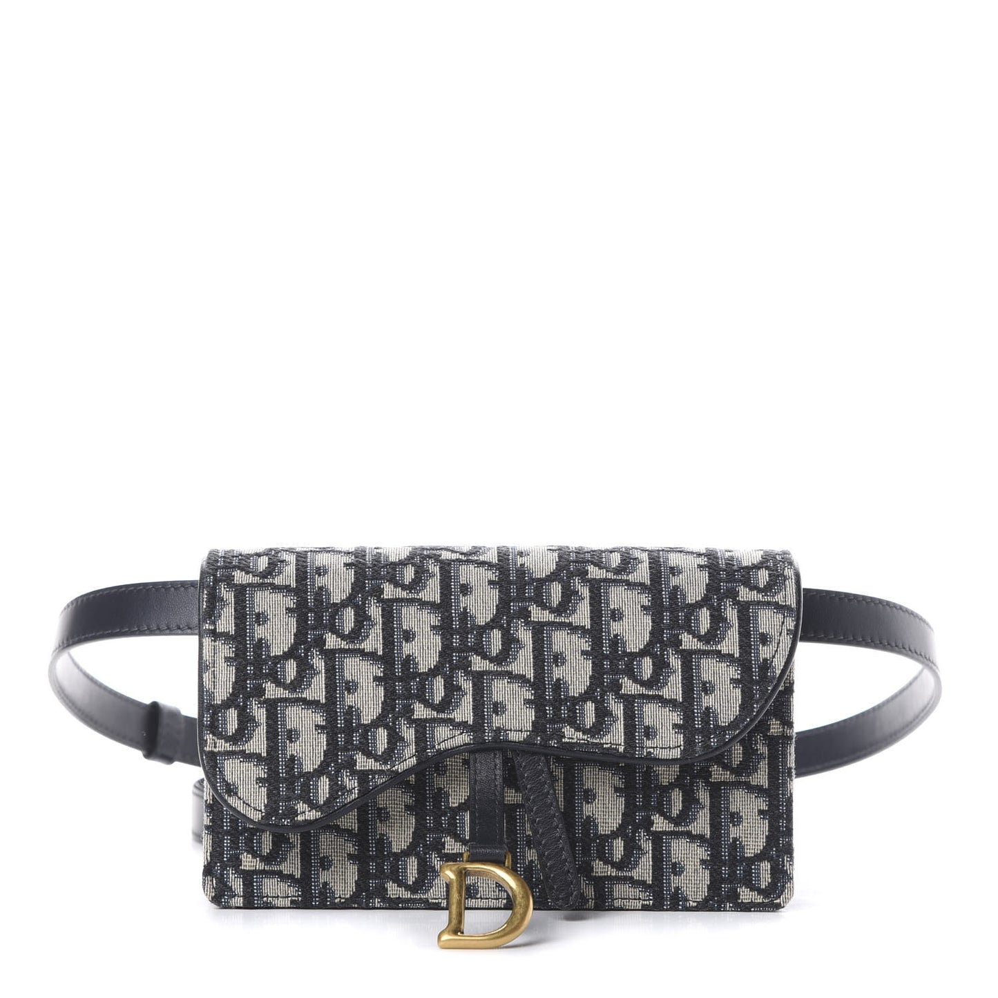 Oblique Saddle Belt Bag Blue