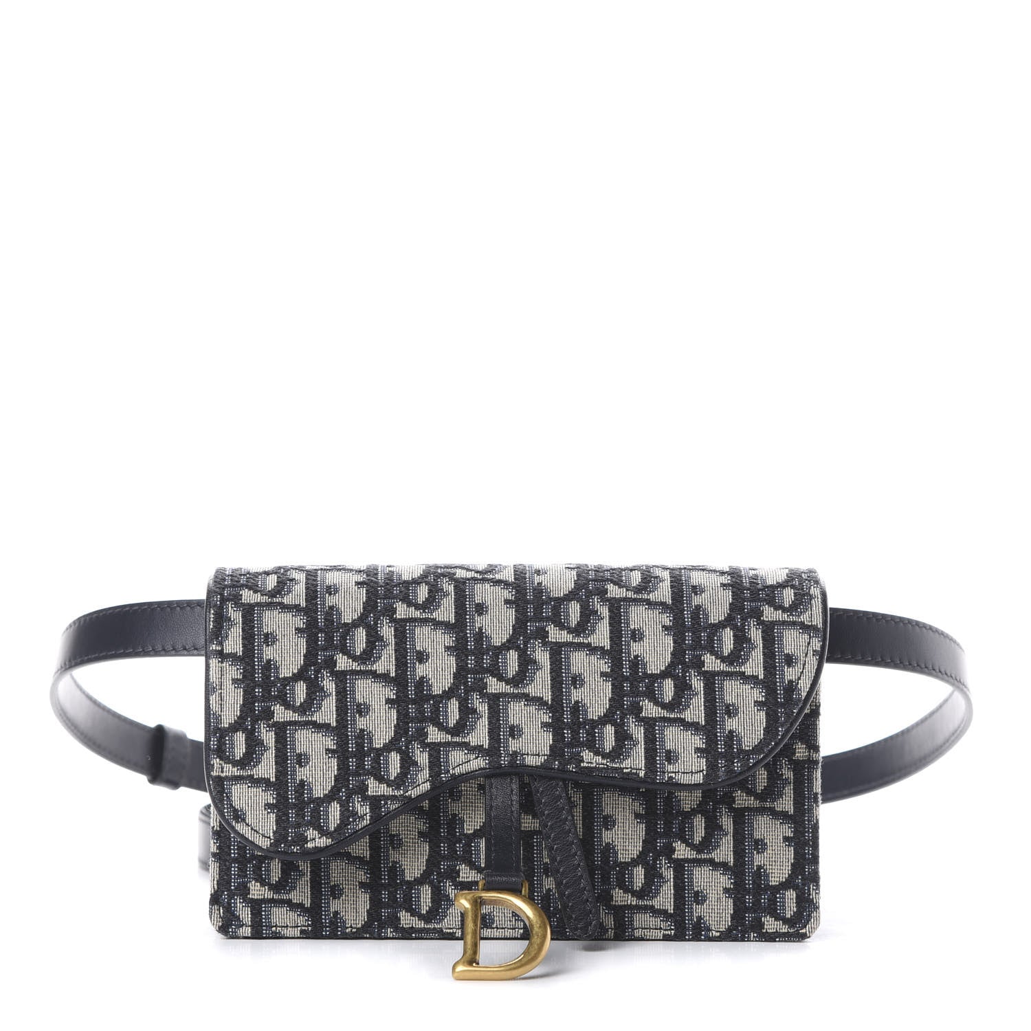 Christian Dior Oblique Saddle Belt Bag Blue 1 of 12